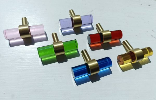Blue yellow red or pink acrylic lucite cabinet T bar handle/bright coloured drawer pull/nursery cabinet door handle/colourful door handle