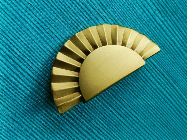 Golden sunray design cabinet pull/Gold brass drawer pull/Semi circle door handle/Brass furniture hardware/kitchen handles/home improvement