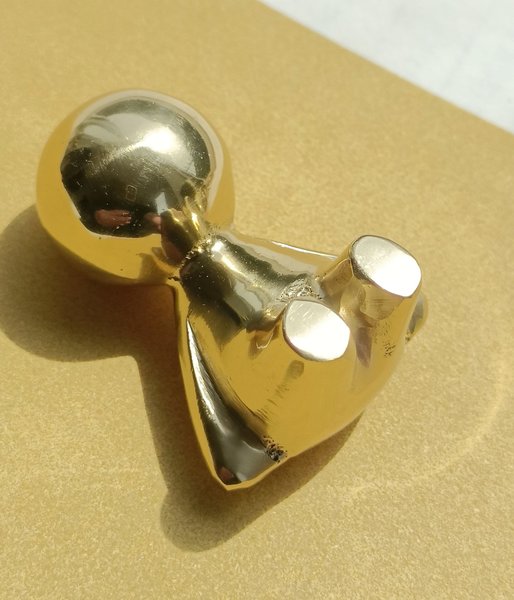 Gold brass man cabinet handle/Small man shaped door handle/Cartoon shaped figurine drawer handle/Child shaped brass furniture hardware