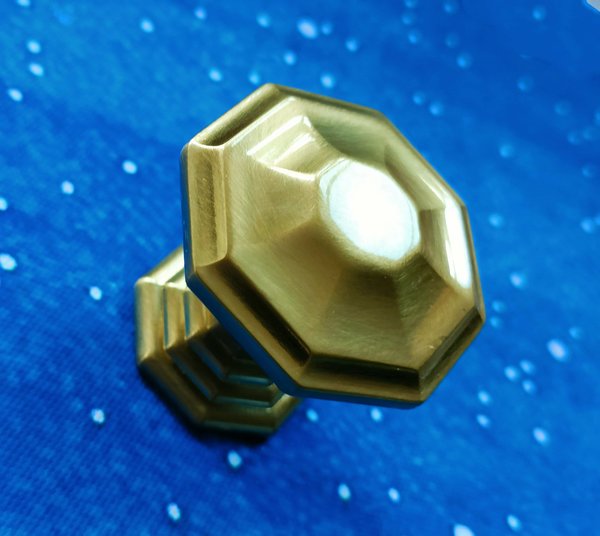 Hexagon shaped gold cabinet handle/Geometric style gold drawer pull/Gold furniture hardware/kitchen renovation/Gold Hexagonal door knob