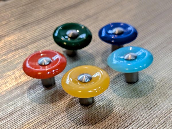 Round bright color resin drawer handles/Green, blue, red and yellow cabinet pull/Round resin door knob/Primary colour drawer knob/MCM